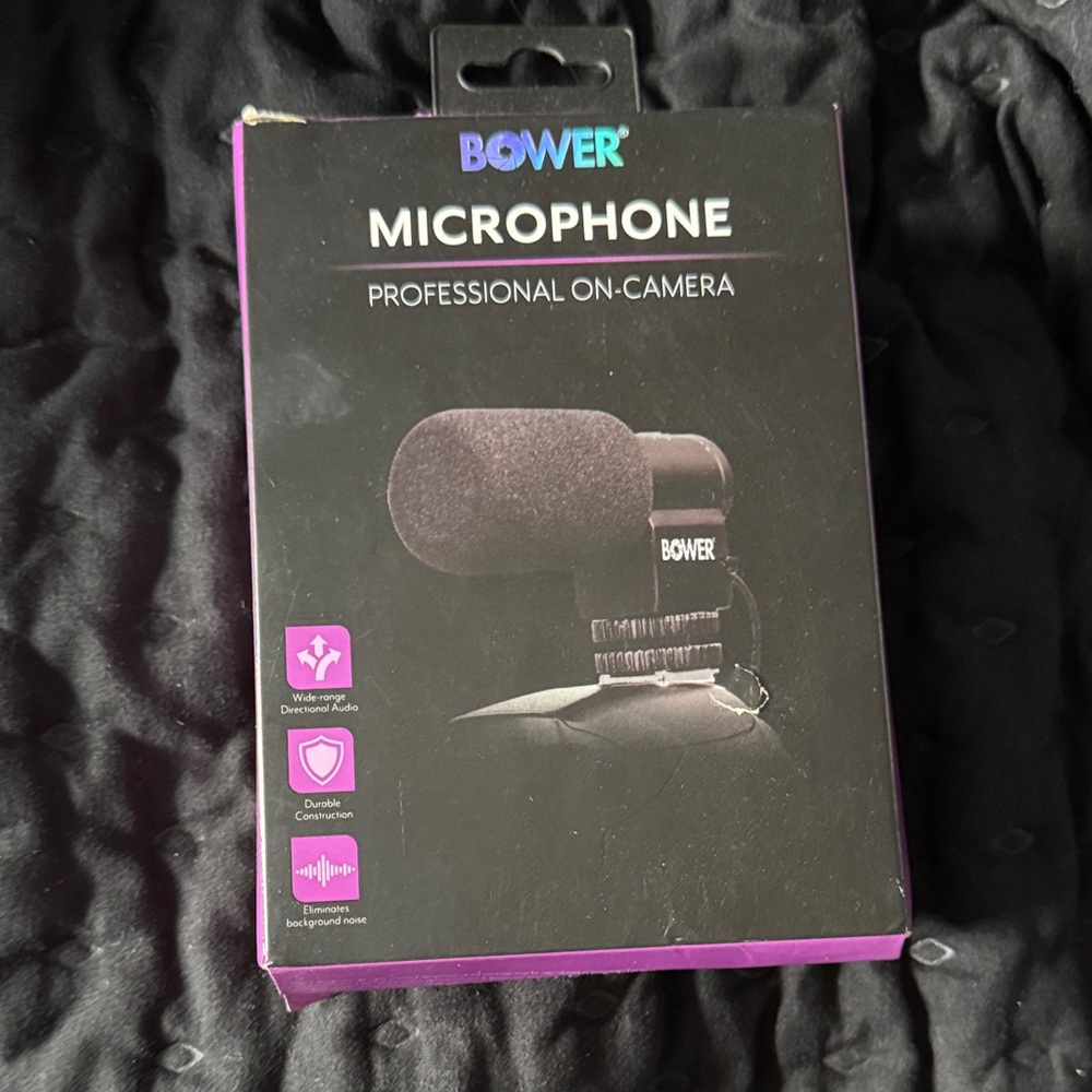 Bower Black Professional On-Camera Microphone